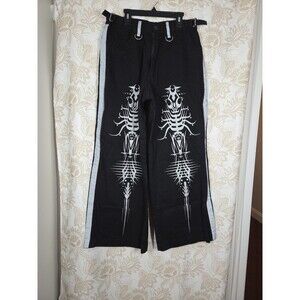 Vintage 90s Rare DeaD Threads Reflective Bondage Pants sz S Rave Goth Steam Punk
